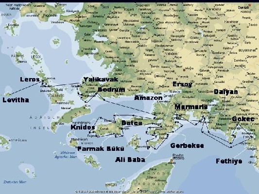 Karte türkische Südküste